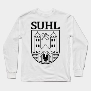 Suhl Coat of Arms (black) Long Sleeve T-Shirt